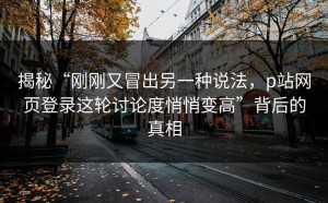 揭秘“刚刚又冒出另一种说法，p站网页登录这轮讨论度悄悄变高”背后的真相