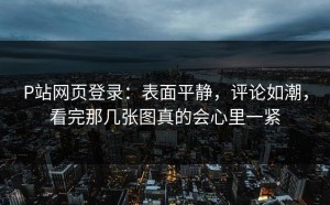 P站网页登录：表面平静，评论如潮，看完那几张图真的会心里一紧