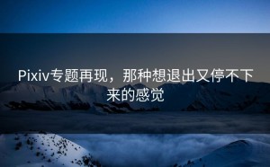 Pixiv专题再现，那种想退出又停不下来的感觉