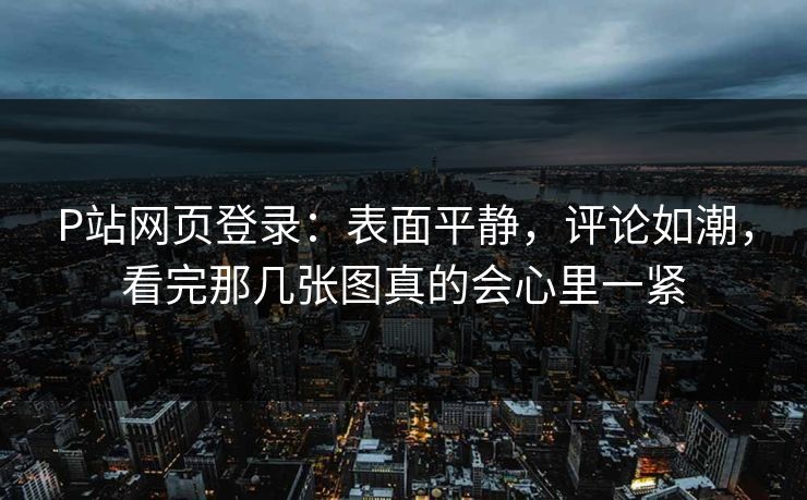 P站网页登录：表面平静，评论如潮，看完那几张图真的会心里一紧