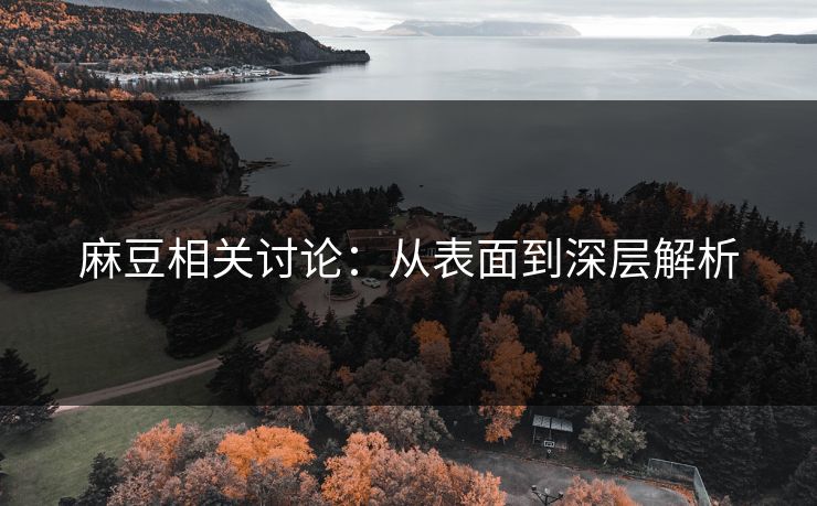 麻豆相关讨论:从表面到深层解析 麻豆相关讨论:从表面到深层解析